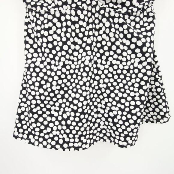 Lands' End Black White Polka Dot Strapless Swim Tankini Top Babydoll Style 8 - Picture 3 of 8